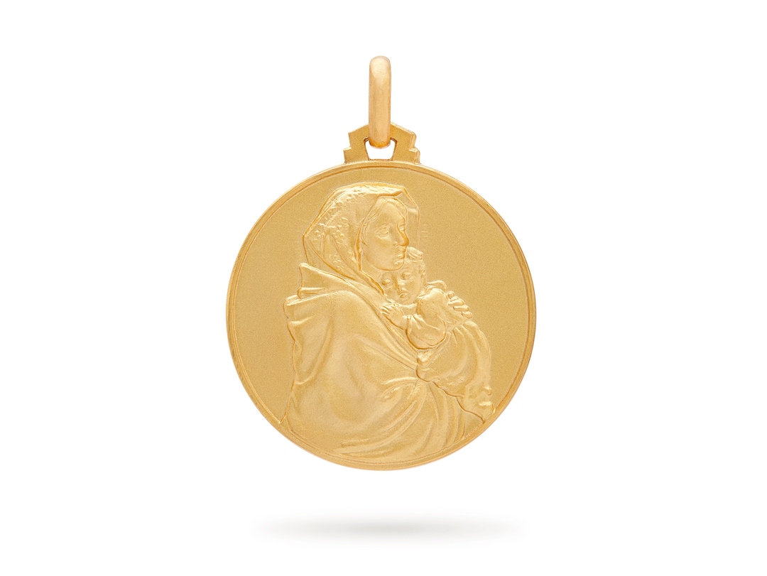 Madonna of the Streets 18k Gold Medal - Etsy