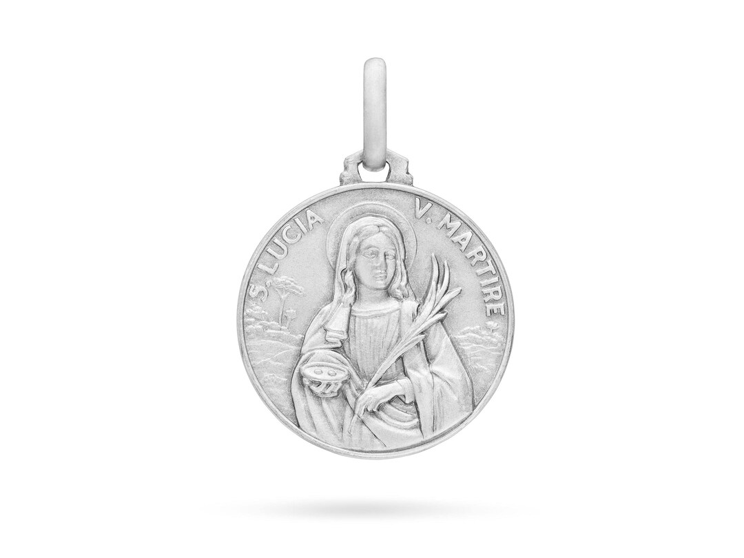Saint Lucy Sterling Silver 925 Medal - Patron Saint of Light and ...