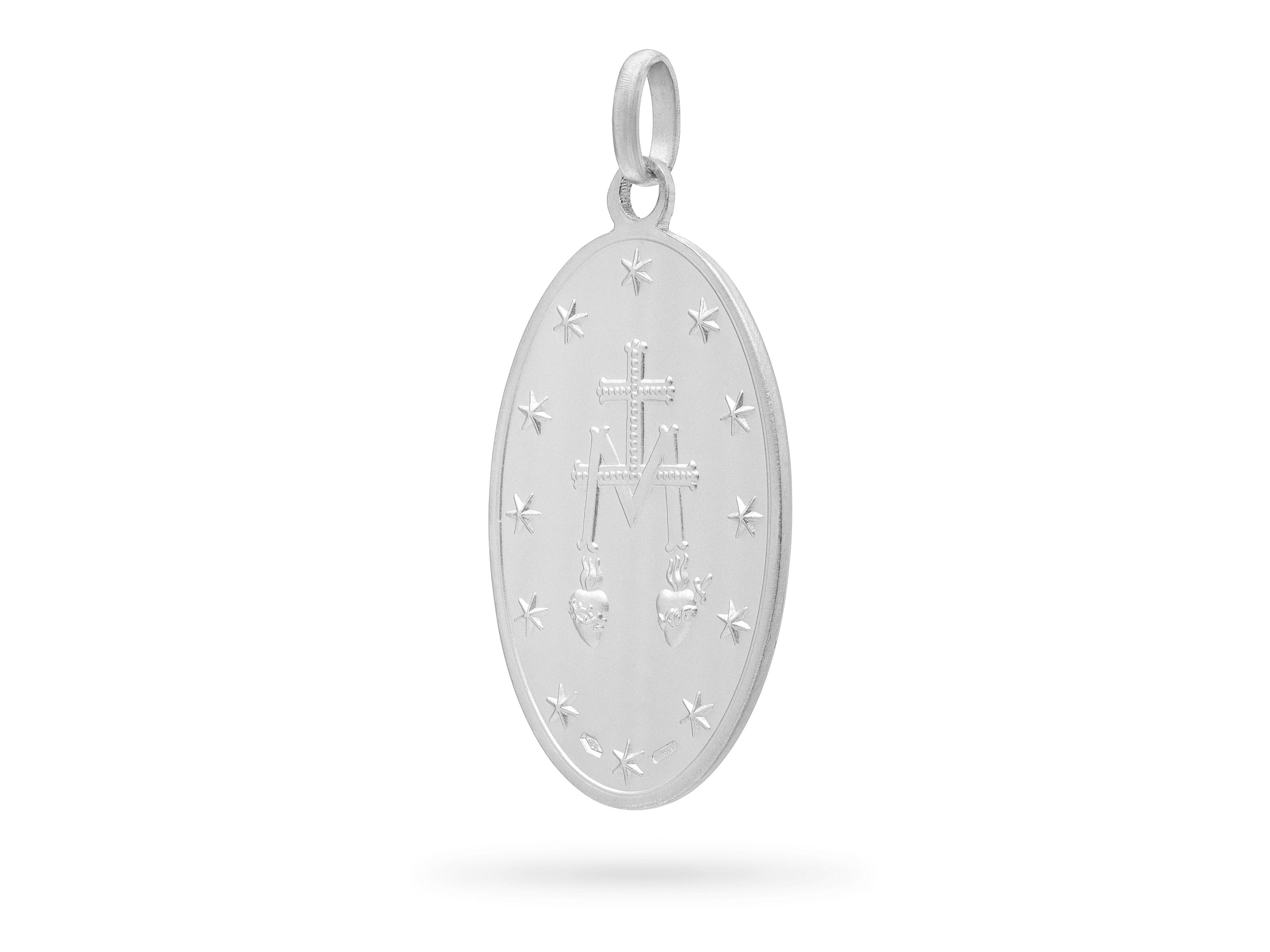 Miraculous Virgin Mary Sterling Silver 925 Medal - Cherished Religious ...
