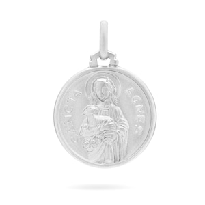 Medaglia di Sant'Agnese en argent sterling 925