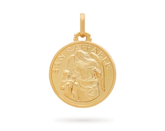 St. Raphael Archangel Gold-Plated Silver Medal - Patron of Healing & Protection, Vatican Store Exclusive