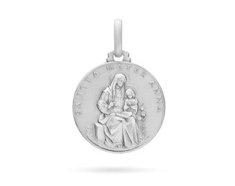 Saint Anne Sterling Silver 925 medal - Patron of Marriage and Motherhood