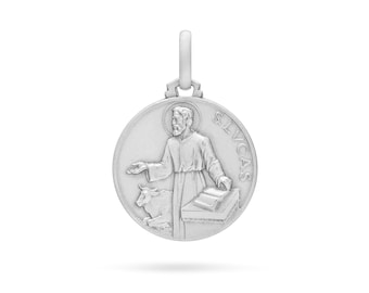 Medaille des Heiligen Lukas aus Sterlingsilber 925 – Schutzpatron der Künstler und Ärzte