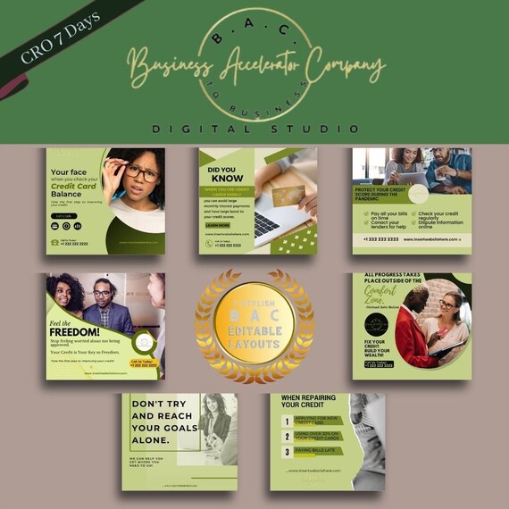 7 Day Credit Repair Social Media Content Templates #42 | Elevate Your Business on FB & IG