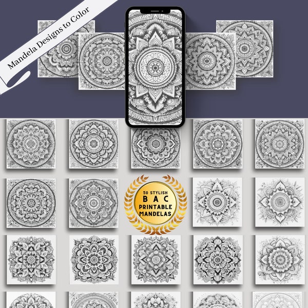 Mandala Tranquility and Creativity with our Digital Printable Mandalas for Coloring and Calm