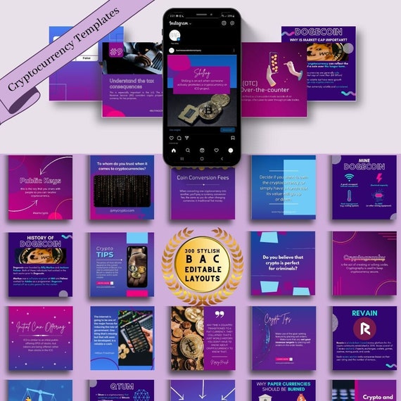 300 Cryptocurrency Template Bundle | Elevate Your Crypto Branding and Promotion