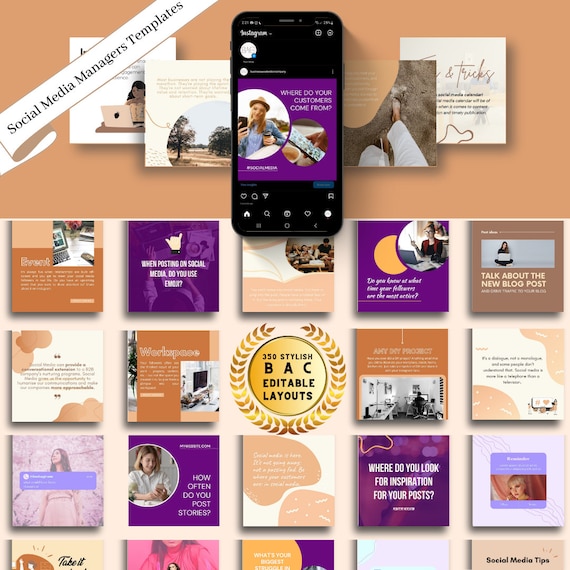 350 Social Media Managers Customizable Canva Templates to Boost Your Social Media Strategy