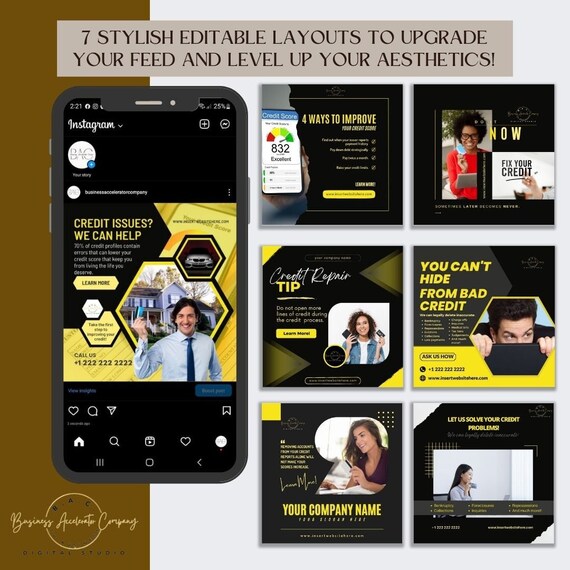 7 Day Credit Repair Social Media Content Templates #26 | Elevate Your Business on FB & IG