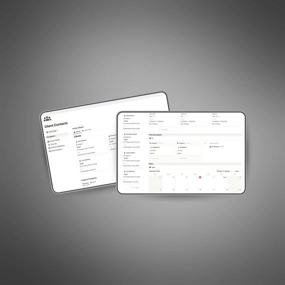 Notion Freelancer Planner – Ultimate Notion Template for Freelancers | Manage Clients, Track Projects, Log Hours & Handle Invoices