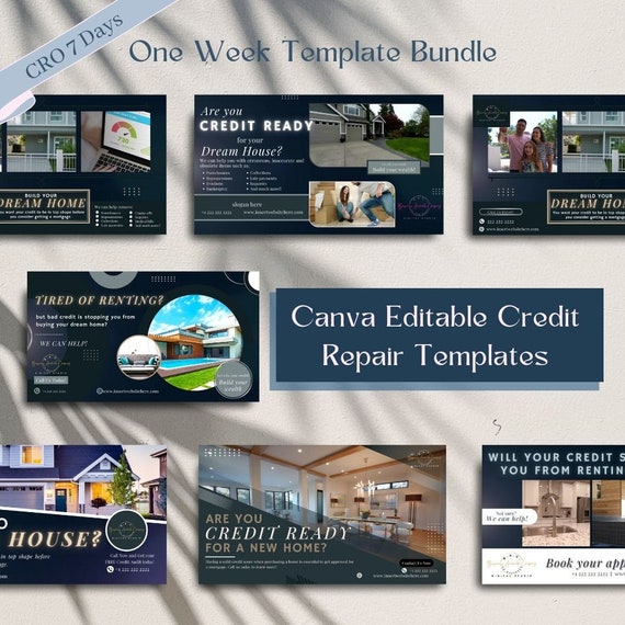 7-Day Credit Repair Social Media Content | Editable Canva Templates #40