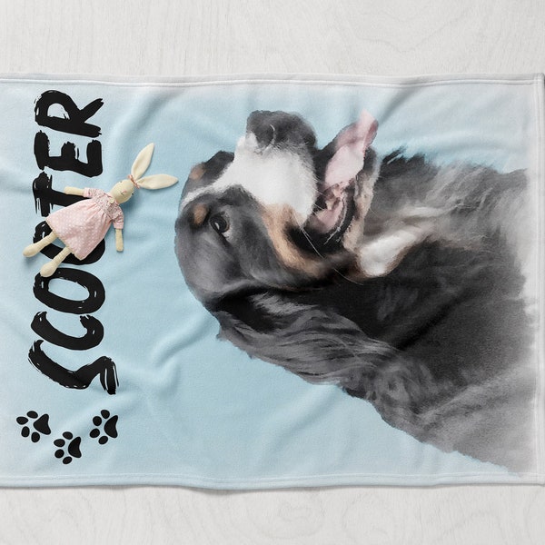 Custom Dog Face Blankets, Personalized Pet Photo Blanket, Fleece Dog Blankets, Customized Photo Throws, Dog Dad Gifts, Pet Lover Gifts