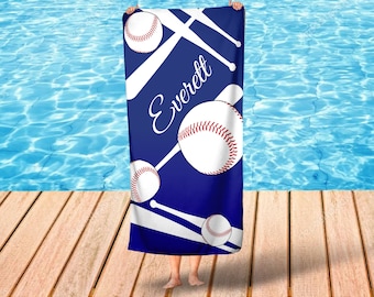 Baseball Player Beach Towel, Baseball Lover Gifts, Gift For Baseball Mom, Baseball Coach Gift, Baseball Team Towel, Sports Gifts Him