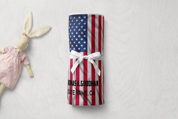 Decke Mit Amerikanischer Flagge – 127x152 Cm, Weiches Flanell, Geschenk Für Polizisten & Patrioten