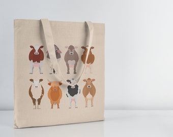 Cow tote bag,Farm mom tote bag,Ranch cowgirl tote,Moo bag,Bovine tote,Dairy bag,Beef tote,Grazing bag,Pasture tote,Heifer bag,Cow print bag