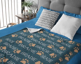 Personalized Dog Blanket - Custom Dog Blanket - Dog Blanket - Dog Gift - Personalized Gift - Custom Pet Blanket- Dog Bed - Personalized Dog