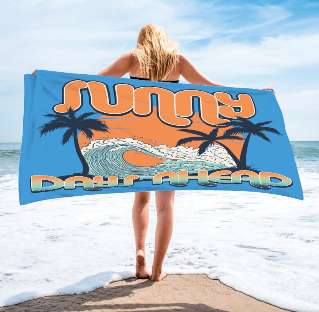 Beach Towel With Caption Beach Please main image 1