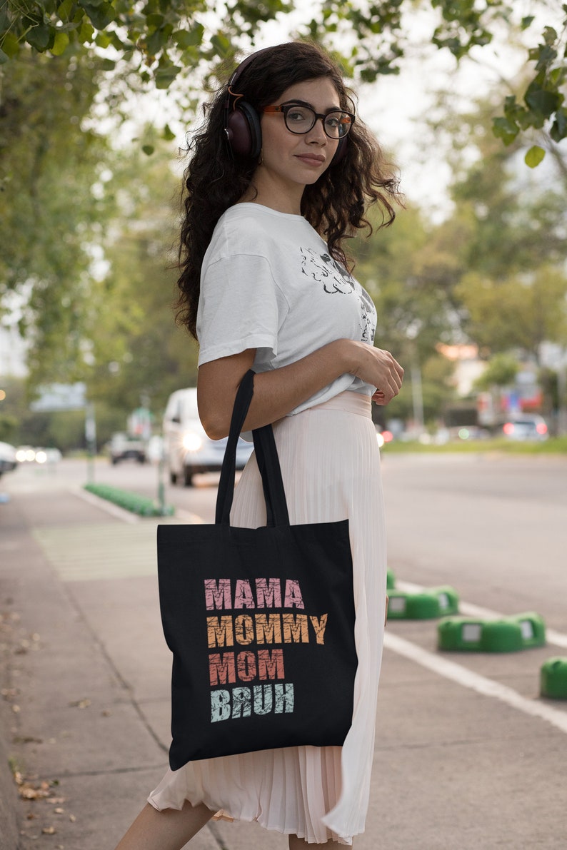 Cute Mama Mommy Mom Bruh Tote,mom tote bag, Grocery Bag,Eco Friendly Shopping Tote Bag,Mothers Day Tote Bag,Mothers Day Gift,Mom's Beach Bag bild 2