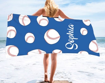 Baseball Player Beach Towel, Baseball Lover Gifts, Gift For Baseball Mom, Baseball Coach Gift, Baseball Team Towel, Sports Gifts Him