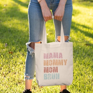 Cute Mama Mommy Mom Bruh Tote,mom tote bag, Grocery Bag,Eco Friendly Shopping Tote Bag,Mothers Day Tote Bag,Mothers Day Gift,Mom's Beach Bag bild 3