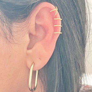 Oor manchet geen piercing, gouden oor manchetten, nep kraakbeen oorbel, kruis hoepel manchet, trendy oor manchet oorbel, geen piercing sieraden, clip kraakbeen