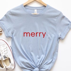 Merry Shirt, Christmas Party Shirt, Merry Christmas, Jingle Bell Rock, Holiday Party Shirt, Dashing Through The Snow, Minimalist Christmas