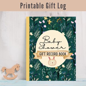 Suivi de cadeau de douche de bébé, journal de cadeau de nouveau-né imprimable et liste de contrôle de remerciement, liste de cadeaux pour bébé saupoudrer, téléchargement immédiat