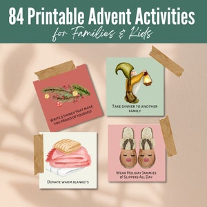 Printable Advent Activity for Kids and Families, DIY Kids Advent Calendar Activities, Christmas Countdown Calendar, Instant Download