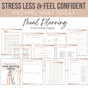Printable pregnancy planner from Marker Moments featuring the meal planner