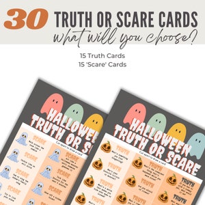 Truth or scare halloween game from Marker Moments