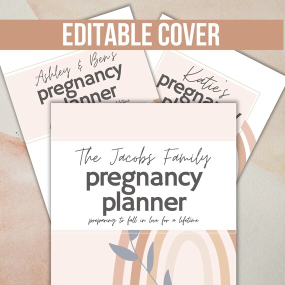 Pregnancy Journal for the Mom to Be, Printable Planner for First Time Moms, New and Expecting Parents Organizer, 99 Pages, Rainbow