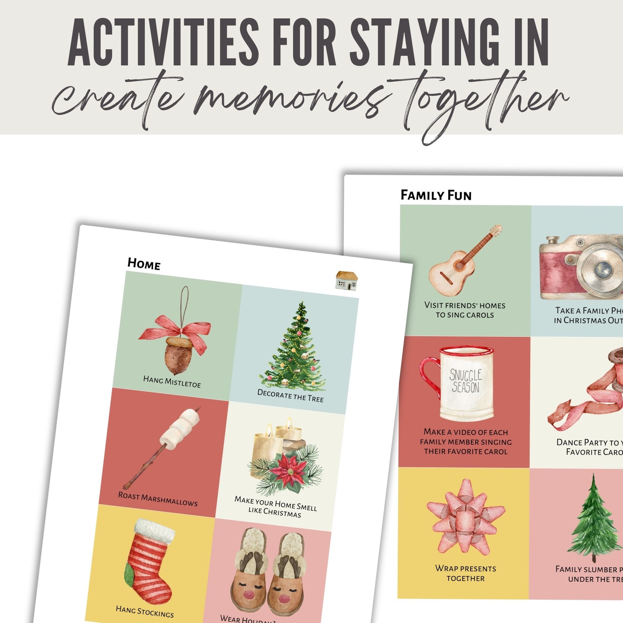 Printable Advent Activity for Kids and Families, DIY Kids Advent ...
