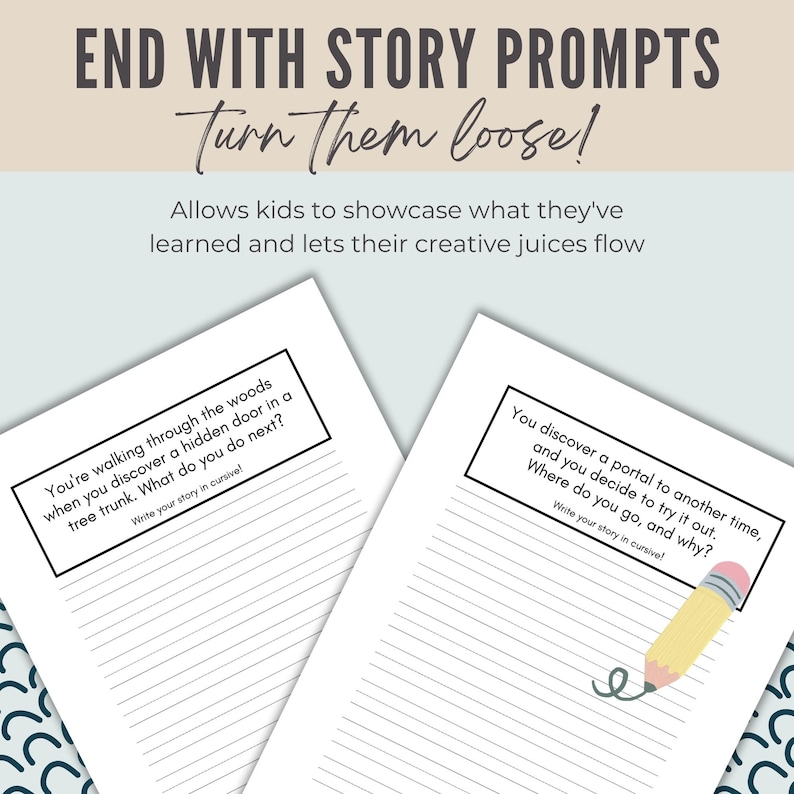 Printable Cursive handwriting workbook for kids by Marker Moments