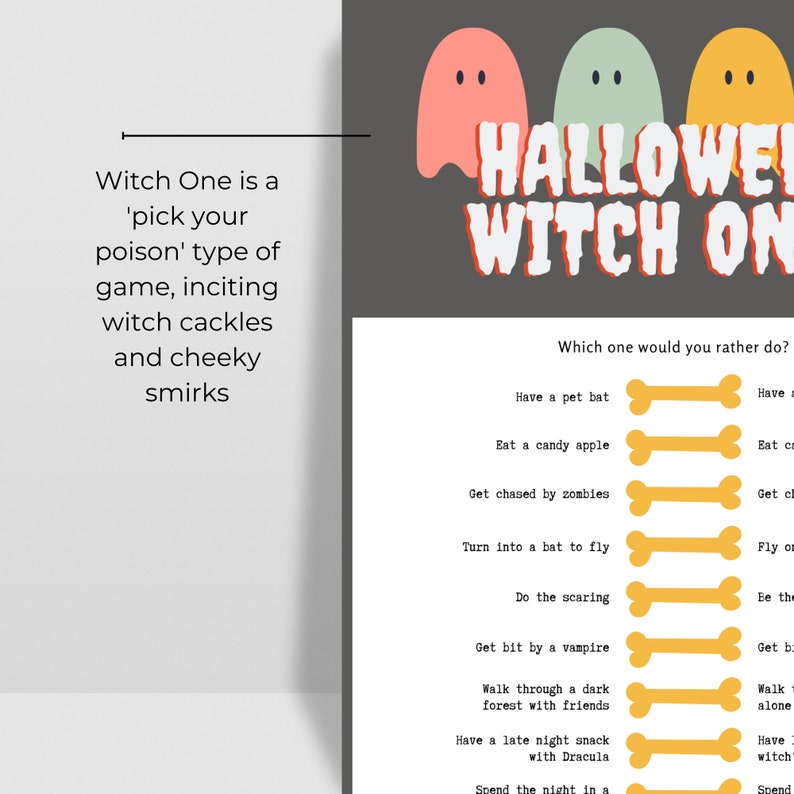 Halloween printable games from Marker Moments