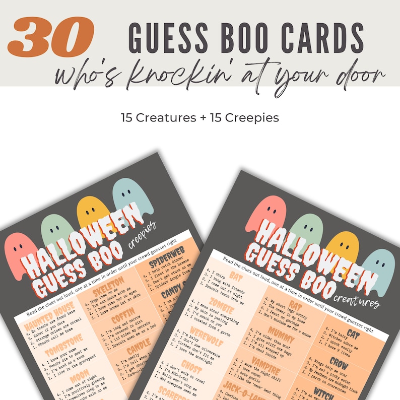 Halloween guess who game rom Marker Moments