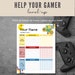 Gamer Editable Kids Morning Routine Chart Kids Daily - Etsy