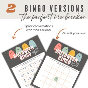 Find the guest game as Halloween bingo from Marker Moments with editable template