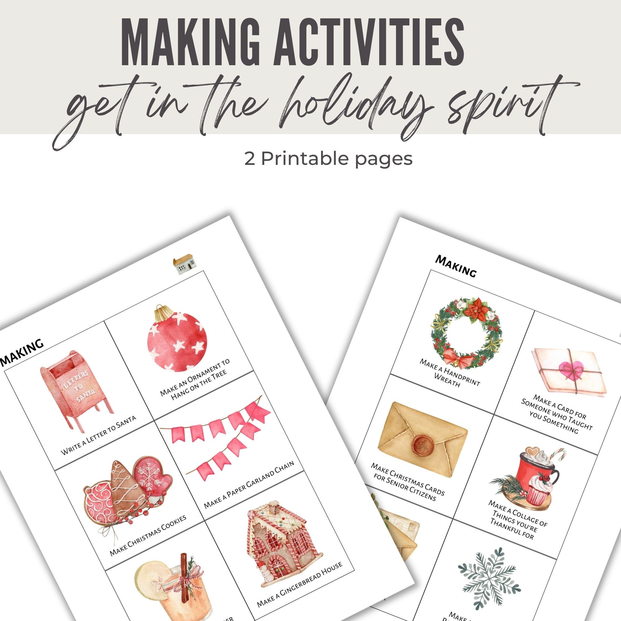 Printable Advent Activity for Kids and Families, DIY Kids Advent ...