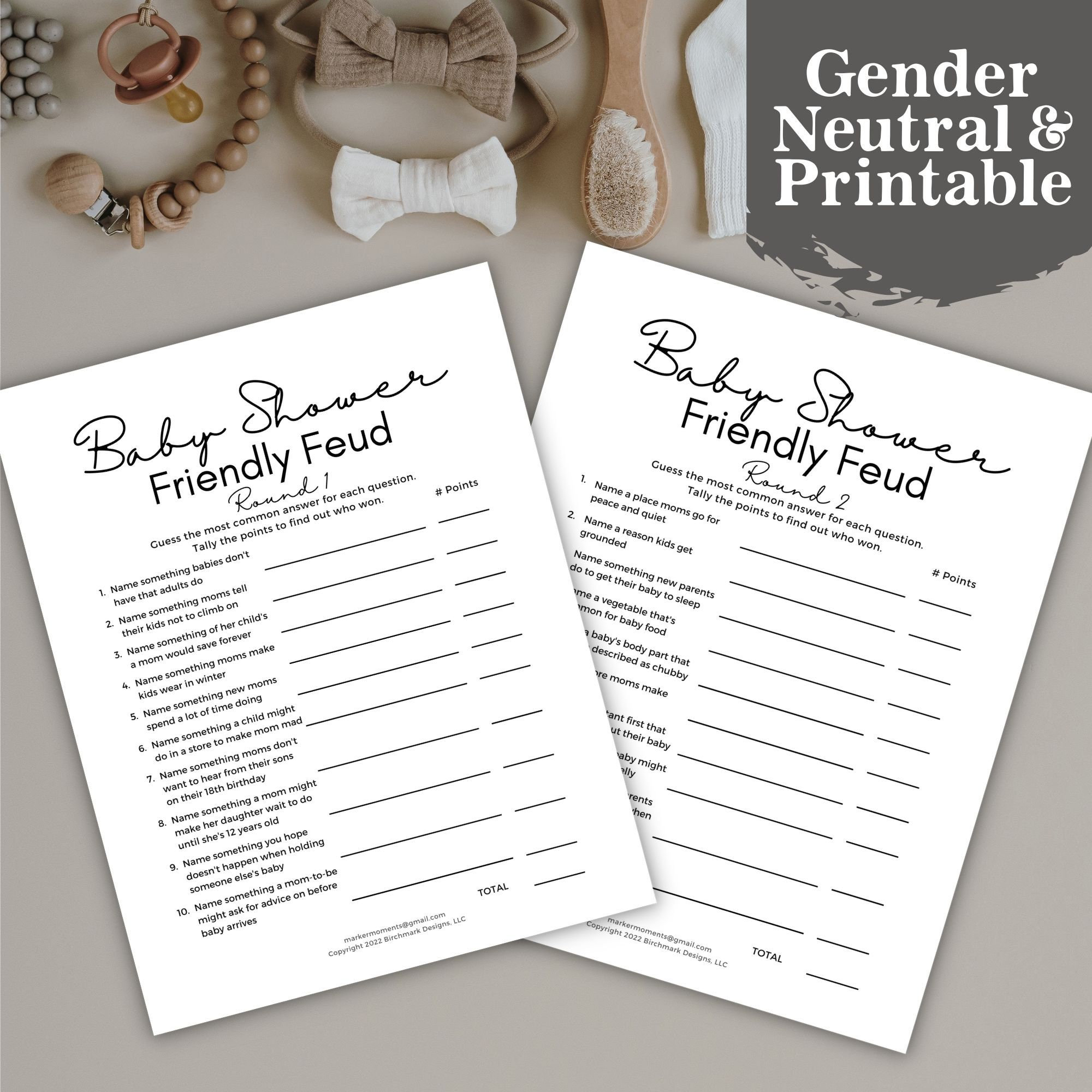 Printable Baby Shower Trivia Game, Friendly Feud Baby Sprinkle Games ...