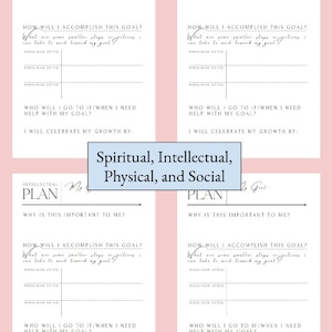 SIPS Goals ( Spiritual, Intellectual, Physical, Social ) - Printable