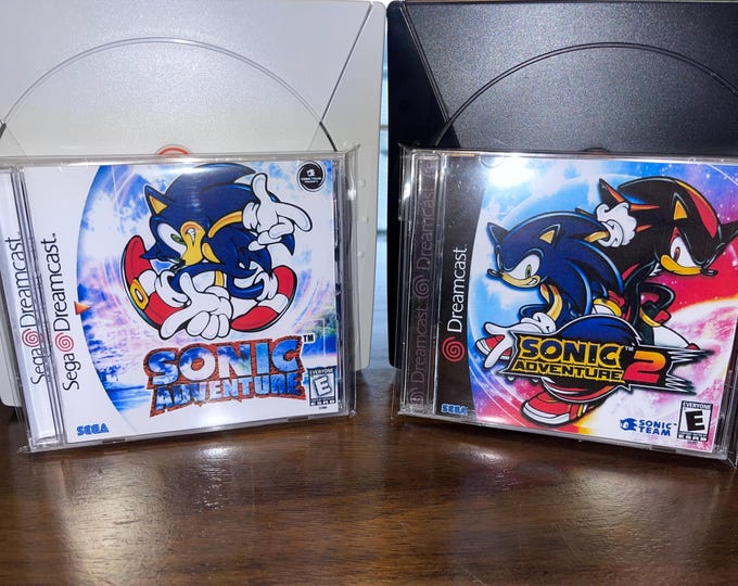 Dreamcast Sonic Adventure + Sonic Adventure 2 Repro Bundle
