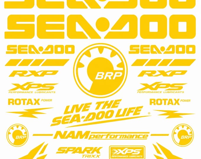 Sea-Doo Jet Ski Decal Kit | Sea-Doo / RXP / Spark / BRP Style Vinyl Graphics NAM Performance 12”x12”