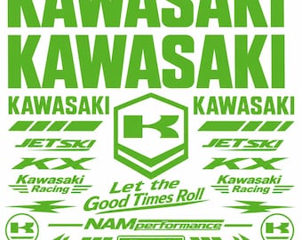 Stickerset Kawasaki jetski | Kawasaki SX / JS / Jetski Racing Graphics NAM Performance 12"x12"