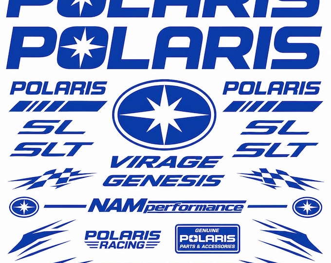 Polaris Jet Ski Decal Kit | Polaris SL / SLT / Virage / Genesis Style Graphics NAM Performance 12”x12”