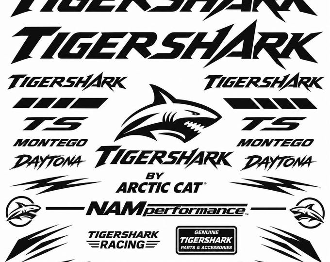 Tigershark Jet Ski Decal Kit | Arctic Cat Tigershark / Daytona / Montego Style Graphics NAM Performance 12”x12”