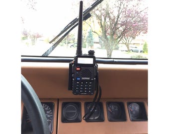 NAM Performance-radiomicrofoonhouder voor Jeep YJ Dash – compatibel met Baofeng UV-5R – vintage offroad-radiohouder