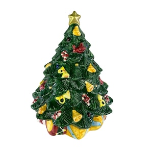 1995 Jay Christmas Tree with Presents Ceramic Cookie Jar 11&quot; x 8&quot; x 8&quot;