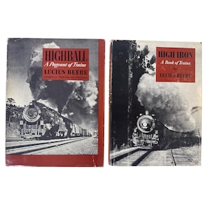 Lote de 2 libros sobre trenes de Beebe Highball: Un libro de trenes y Un desfile de trenes.