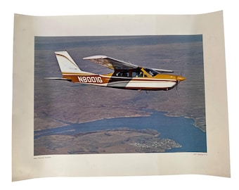 Vintage 1971 Cessna 177RG Airplane Print 22" x 17"