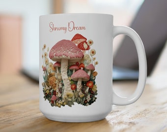 Mushroom Fantasy Coffee Mug: Shroomy Wonderland Design