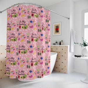 Reading Era Shower Curtain: Literary Bathroom Decor